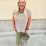 [FINAL SALE] Mocha Mist Woven Sleeveless Sweater