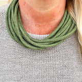 Rachel Rope Necklace in Sage Green