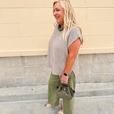 [FINAL SALE] Mocha Mist Woven Sleeveless Sweater