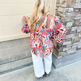 {FINAL SALE} Social Call Button Down Blouse - Curvy