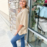 Retreat Yourself Taupe Tunic Top