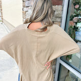 Retreat Yourself Taupe Tunic Top