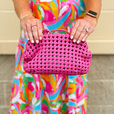 [BC Bags] Hot Pink Braided Knot Handbag
