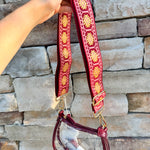 Rose Garnet Glam Bag Strap