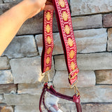 Rose Garnet Glam Bag Strap