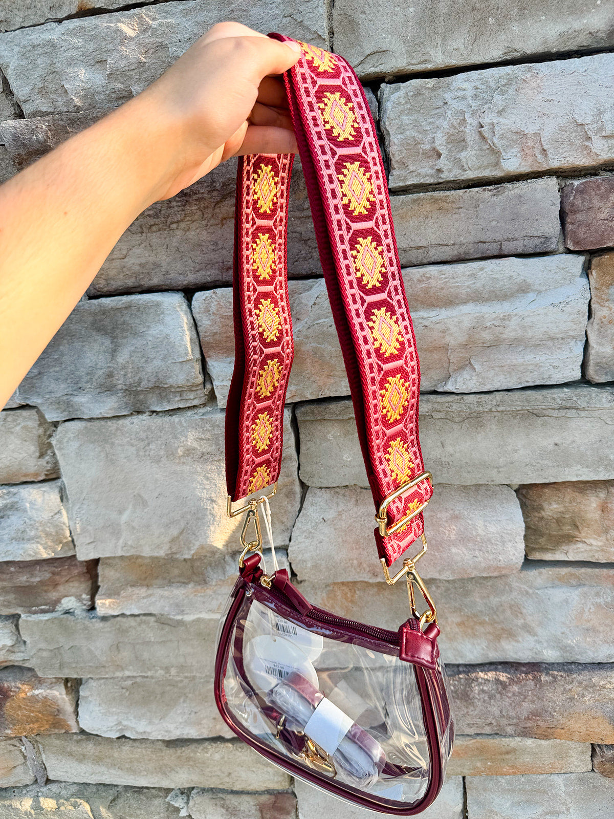 Rose Garnet Glam Bag Strap