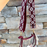 Garnet Noir Tapestry Bag Strap