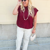 Garnet Glory Mock Neck Sweater Vest