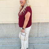 Garnet Glory Mock Neck Sweater Vest