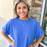 The Perfect Day Dolman Sleeve Top-Royal