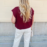 Garnet Glory Mock Neck Sweater Vest