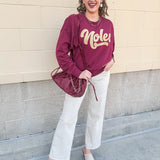 Garnet Chenille “Noles” Script Sweatshirt