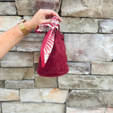 [BC Bags] Garnet Luxe Faux Suede Mini Bucket Bag