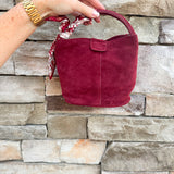 [BC Bags] Garnet Luxe Faux Suede Mini Bucket Bag
