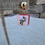 Enamel Mahjong Earrings