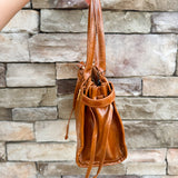[BC Bags] Polished Charm Structured Tote in Caramel