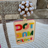 Mahjong Earrings – Dot Bam Crack Tiles