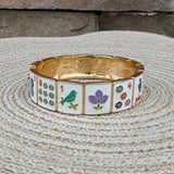 Mosaic Enamel Mahjong Bangle