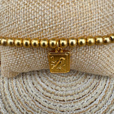 Bird Bam 24K Plated Ball Bead Stretch Bracelet