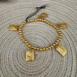 Bird Bam 24K Plated Ball Bead Stretch Bracelet
