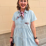 Denim Game Day Noles Dress