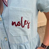 Denim Game Day Noles Dress