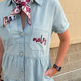 Denim Game Day Noles Dress