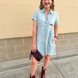 Denim Game Day Noles Dress