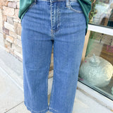 The Caylynn High Rise Ankle Wide Leg Jeans