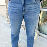The Evelyn Medium Rise Slim Straight Jeans