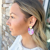 Bright Floral Summer Earrings