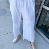 French Market Wide Leg Blue Pants