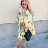 Inspiring Sights Button Down Mini Shirt Dress in Butter Yellow