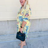 Inspiring Sights Button Down Mini Shirt Dress in Butter Yellow