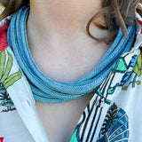 Rachel Rope Necklace in Dusty Blue