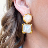[Hart Designs] Heirloom Glow Dangle Pearl Earrings