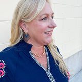 Golden Rhythm Oval & Bead Necklace
