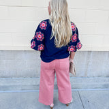 [THML] Navy Nectar Blouse