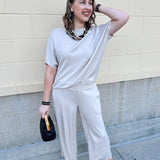 Midnight Drift Lounge Set in Cream