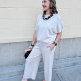 Midnight Drift Lounge Set in Cream