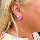 Sorrelli Stud Earrings - Electric Pink