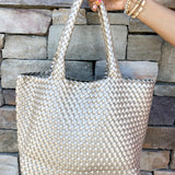 BC Bags Champagne Woven Tote