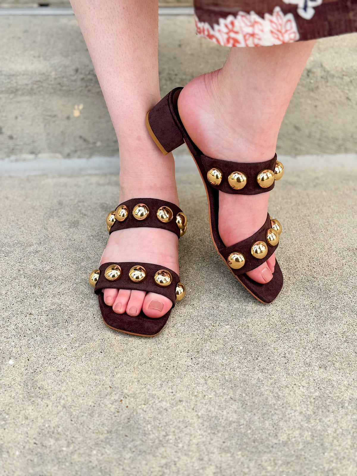 Venus Coffee Block Heel