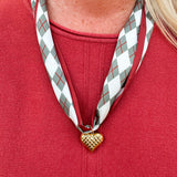 Autumn Argyle Charm Necklace