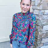 {FINAL SALE} Wildflower Crush High Neck Top
