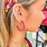 Michelle McDowell Cara Garnet & Gold Earrings