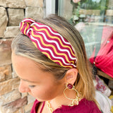 Michelle McDowell Luna Capri Crush Garnet & Gold Headband