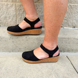 [Corkys] All In Black Wedges