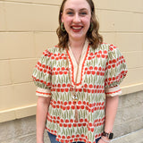 Sunset Bloom Caftan Top