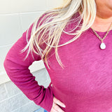 Dear John Nina Long Sleeve Top in Pomegranate